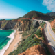 Pacific coastline, view from Highway number 1, California