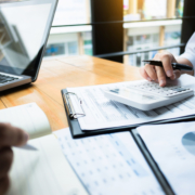 business audits using a calculator