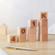 401K wooden blocks chart on desk